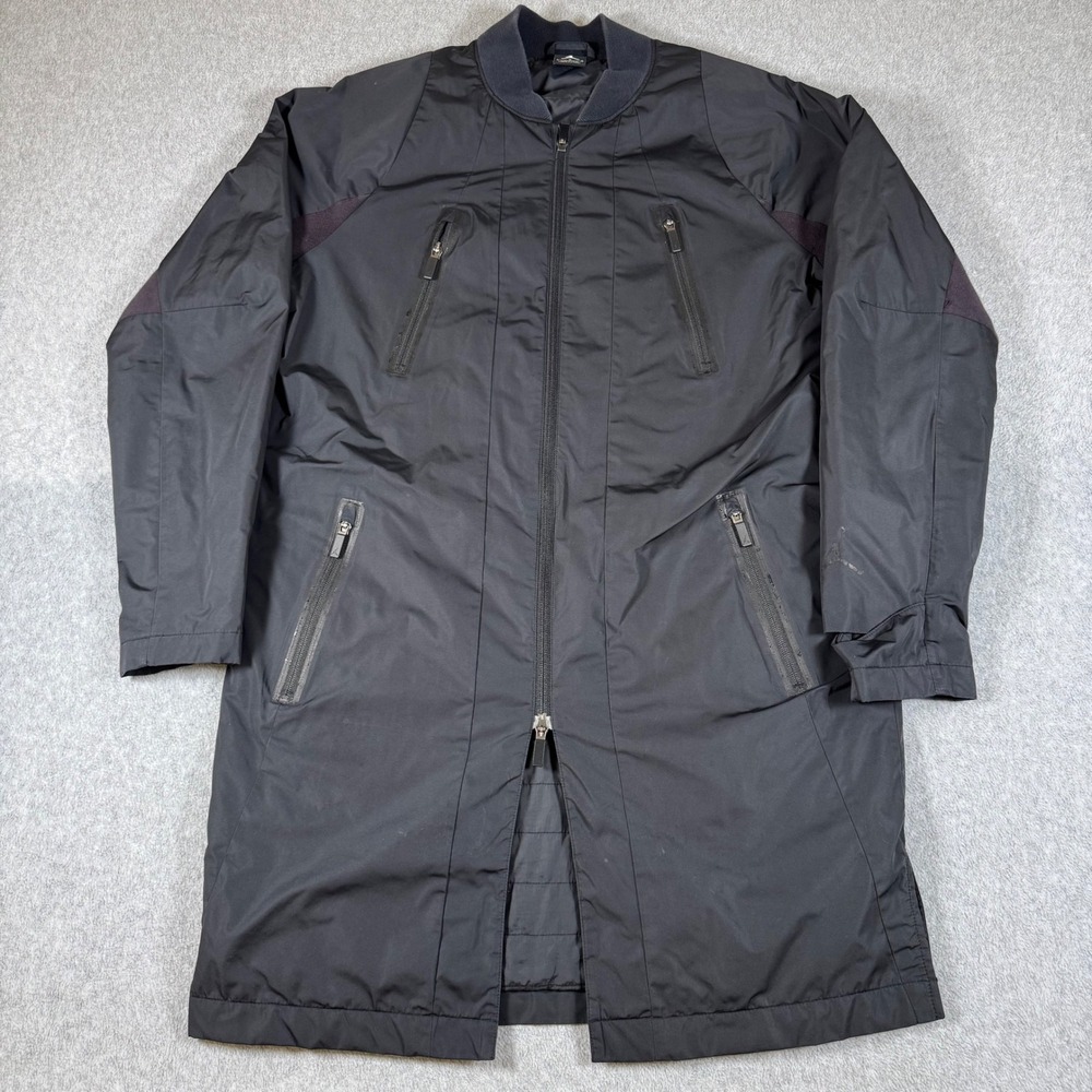 Jordan Long‎ Bomber Jacket Mens Black Jumpman Trench Coat Tech Wear Large
